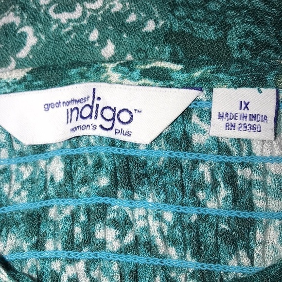 NWT Indigo Boho Top Size 1X​​​​ - Picture 8 of 8